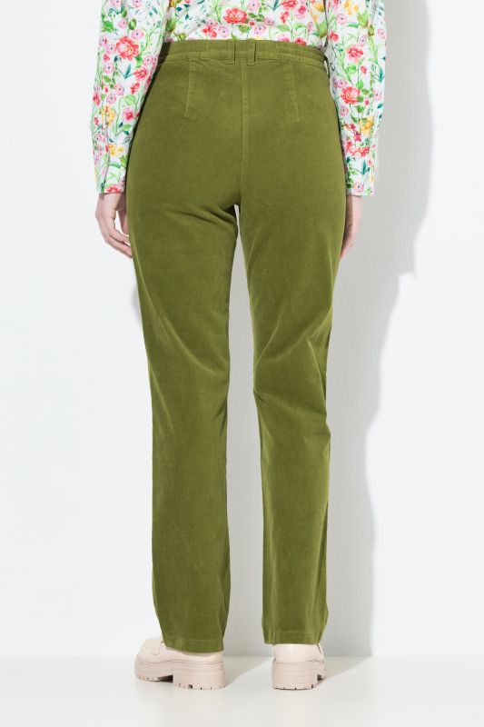 Pantalon en velours côtelé Mony, taille confortable, poches zippées