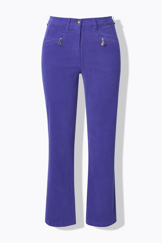 Pantalon en velours côtelé Mony, taille confortable, poches zippées