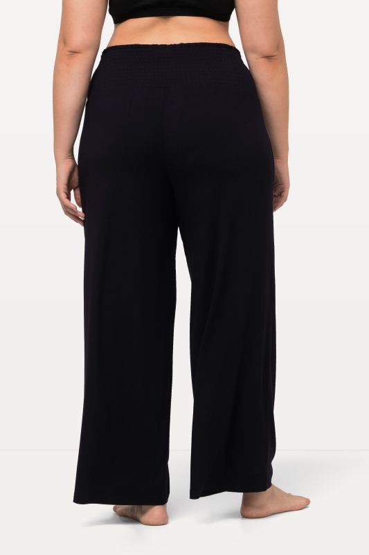 Pantalon Marlene. Jambe large et taille élastique
