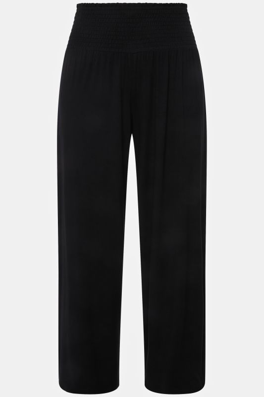 Pantalon Marlene. Jambe large et taille élastique