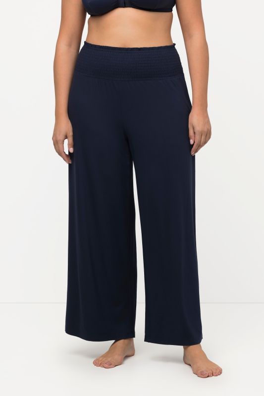 Pantalon Marlene. Jambe large et taille élastique