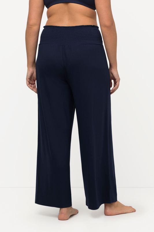 Pantalon Marlene. Jambe large et taille élastique