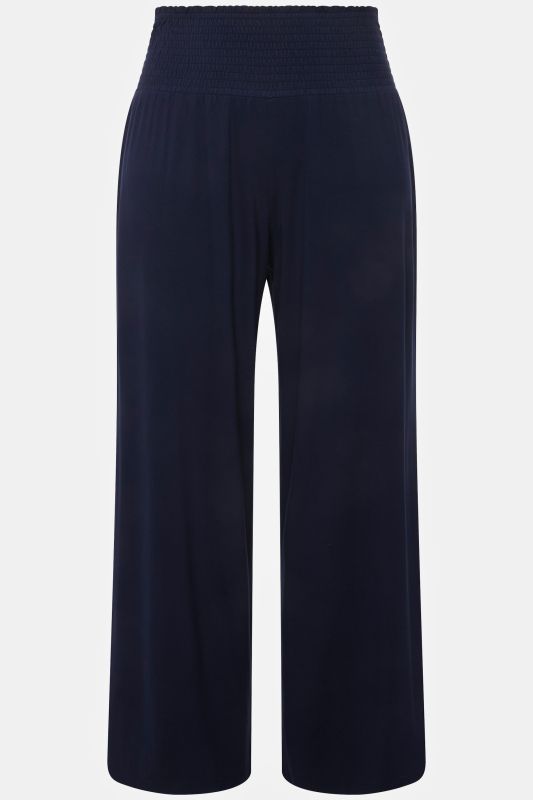 Pantalon Marlene. Jambe large et taille élastique