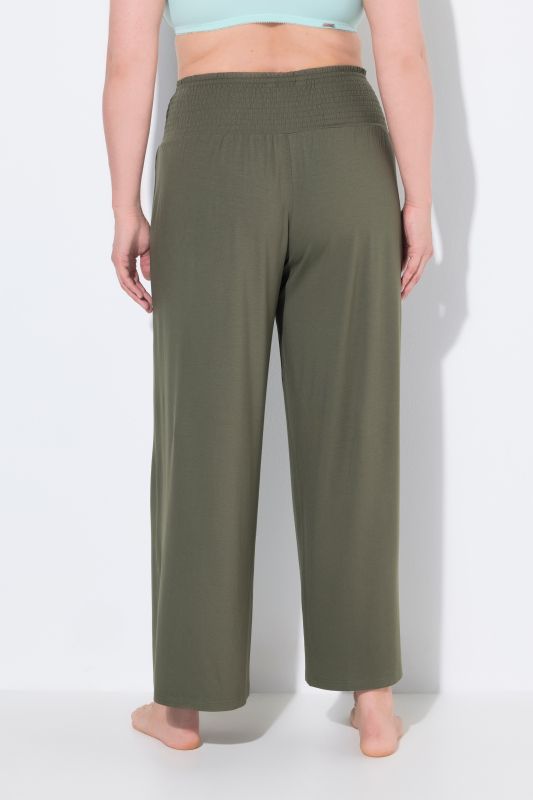 Pantalon Marlene. Jambe large et taille élastique