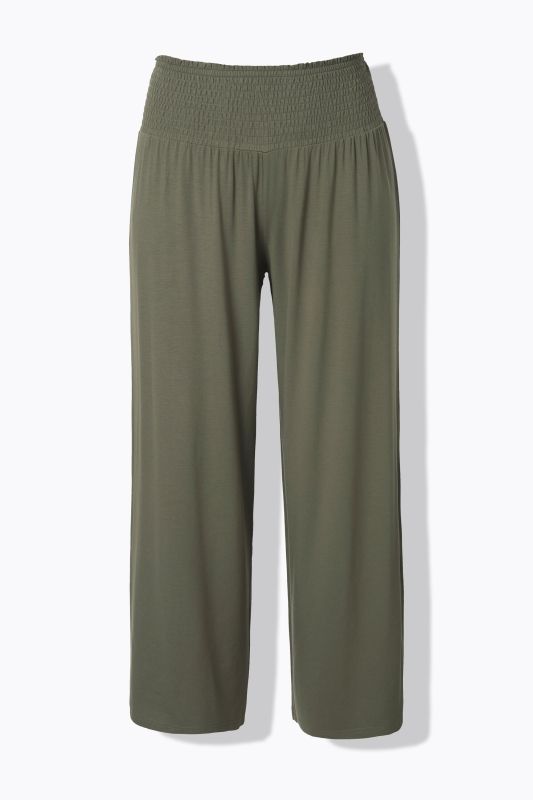 Pantalon Marlene. Jambe large et taille élastique