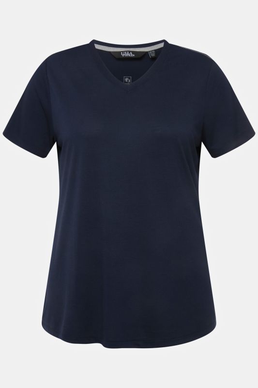 T-shirt technique antibactérien, décolleté en V et manches courtes