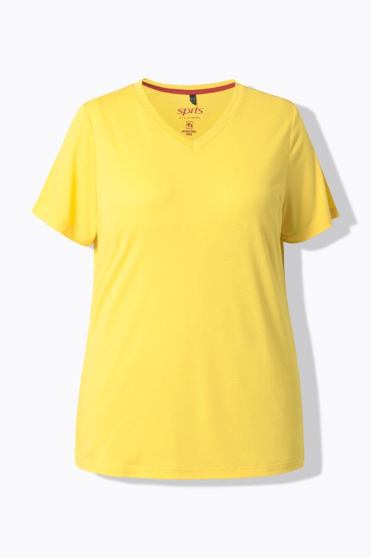T-shirt technique antibactérien, décolleté en V et manches courtes