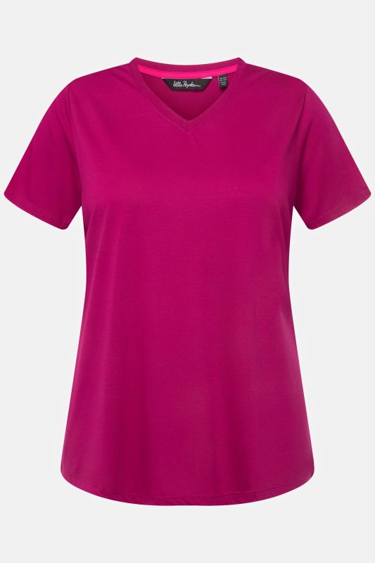 T-shirt technique antibactérien, décolleté en V et manches courtes