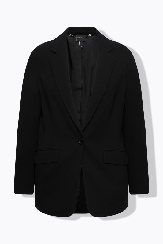 Blazer en acétate, col à revers et fermeture 1 bouton