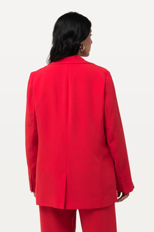 Blazer en acétate, col à revers et fermeture 1 bouton
