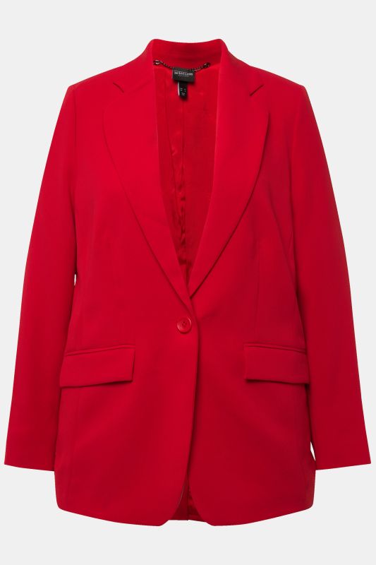 Blazer en acétate, col à revers et fermeture 1 bouton