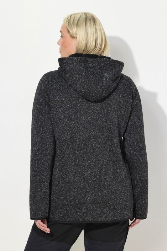 Veste en maille polaire, doublure en polaire, fermeture à glissière à double sens, réflecteur
