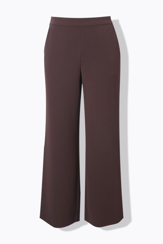 Pantalon de tailleur à jambe droite et large, taille élastique