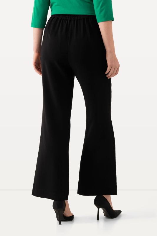 Pantalon de tailleur à jambe droite et large, taille élastique