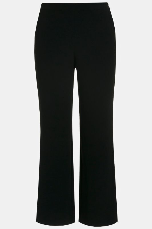 Pantalon de tailleur à jambe droite et large, taille élastique