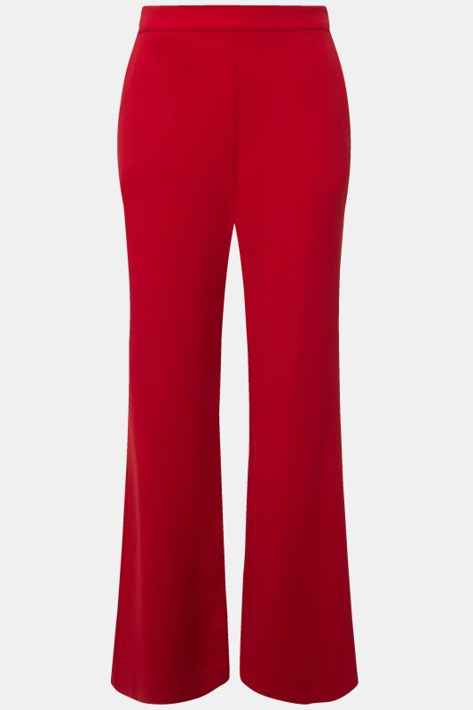 Pantalon de tailleur à jambe droite et large, taille élastique