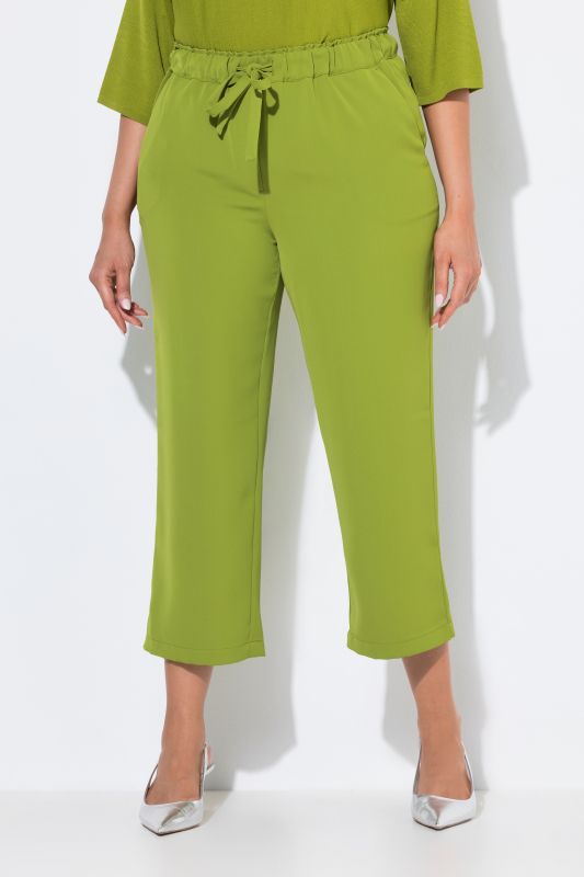 Pantalon 7/8 à pinces. Taille élastique