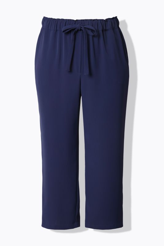 Pantalon 7/8 à pinces. Taille élastique