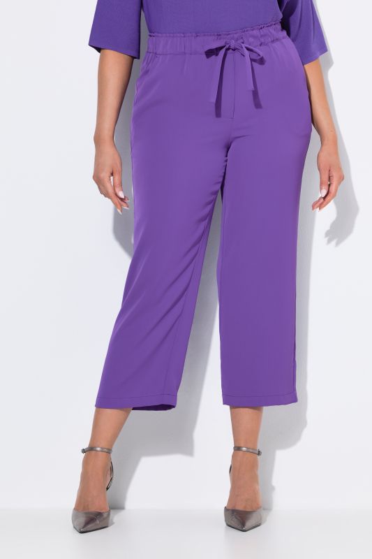 Pantalon 7/8 à pinces. Taille élastique