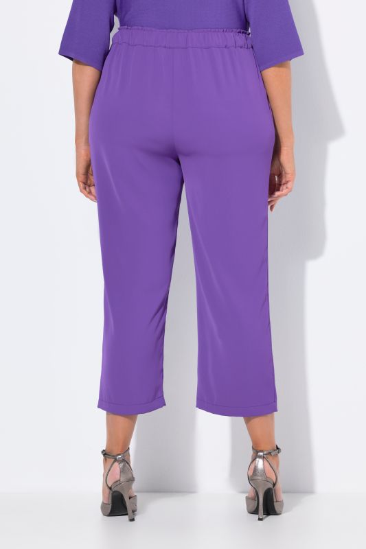 Pantalon 7/8 à pinces. Taille élastique