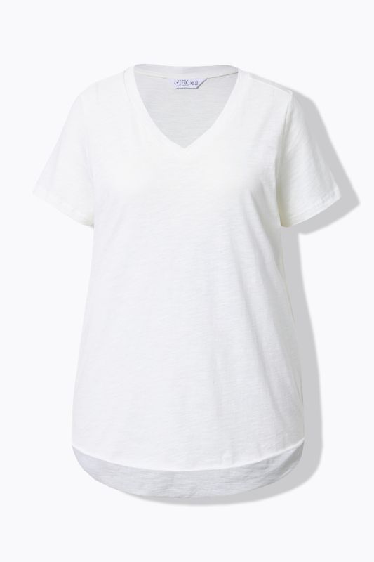 T-shirt à manches courtes et encolure V. Coupe Wide Classic Fit