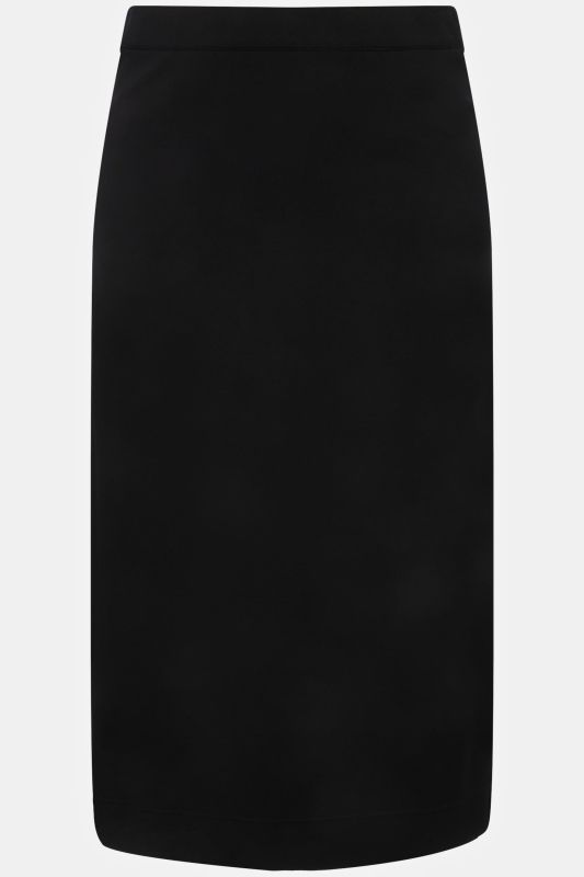 Jupe midi en maille, fente à la base, taille élastique