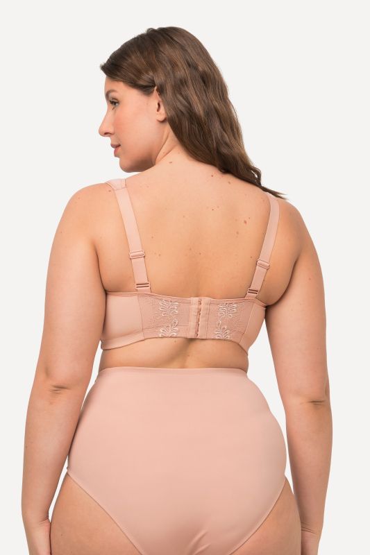 Soutien-gorge de maintien, sans armatures, avec broderies - bonnet C-D