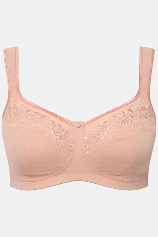 Soutien-gorge de maintien, sans armatures, avec broderies - bonnet C-D