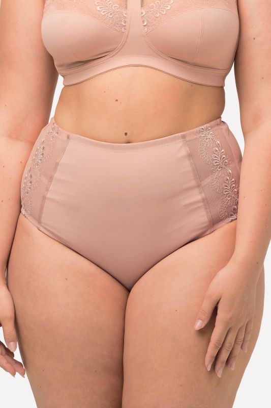 Culotte gainante à taille haute, dentelle sur les côtés