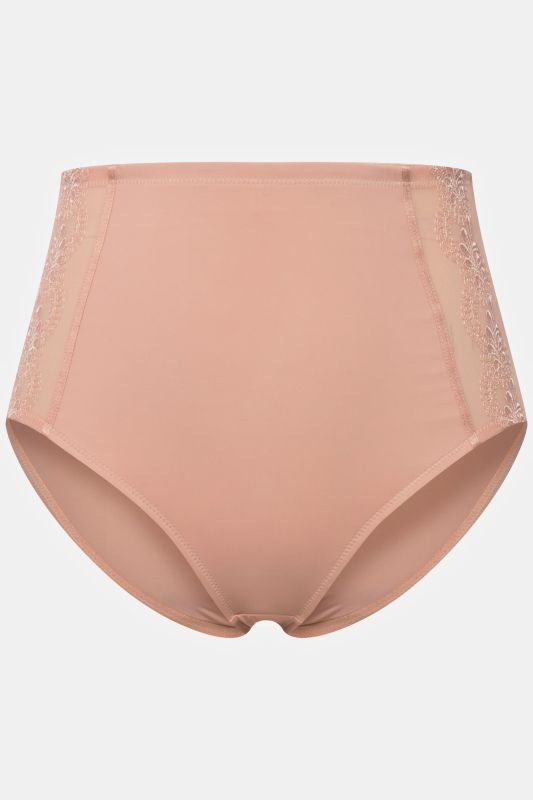 Culotte gainante à taille haute, dentelle sur les côtés