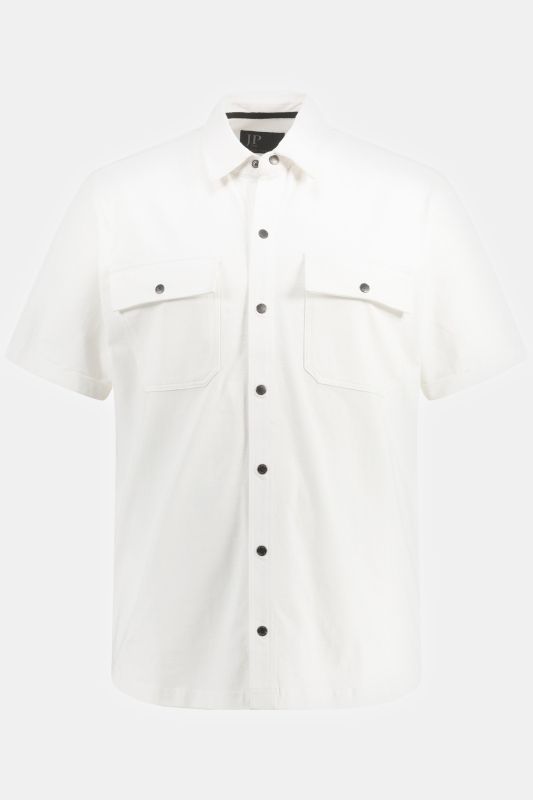 Chemise en jersey à manches courtes, col Kent et coupe Modern Fit
