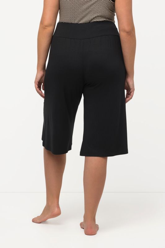 Bermuda jambe droite et large, taille élastique