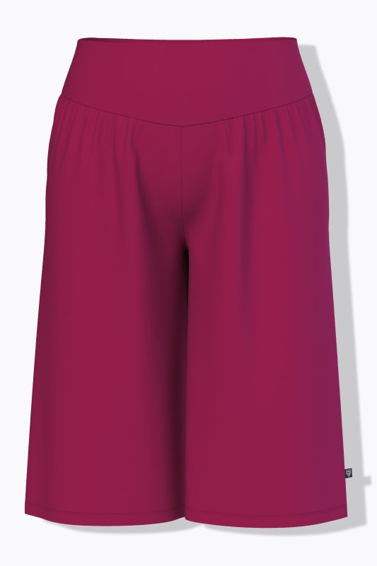 Bermuda jambe droite et large, taille élastique