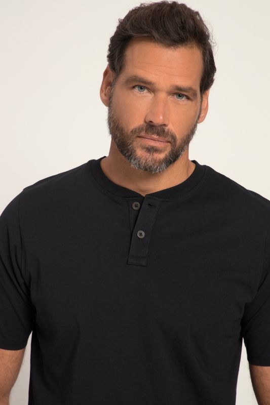 T-shirt Henley JP 1880, ventre confort, manches courtes et col rond - jusqu'au 8 XL
