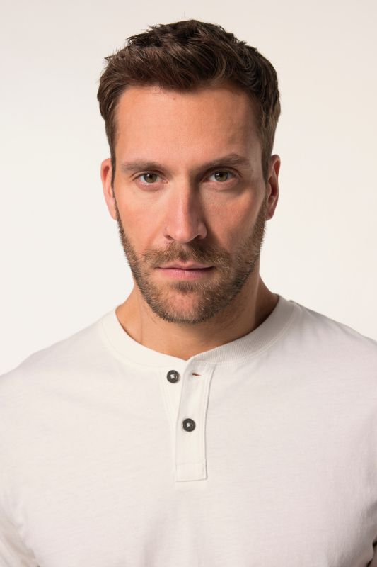 T-shirt Henley JP 1880, ventre confort, manches courtes et col rond - jusqu'au 8 XL