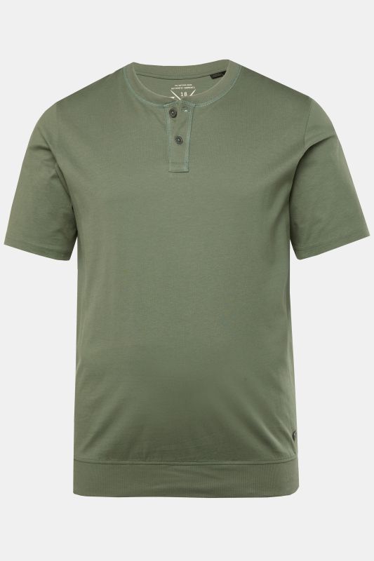 T-shirt Henley JP 1880, ventre confort, manches courtes et col rond - jusqu'au 8 XL