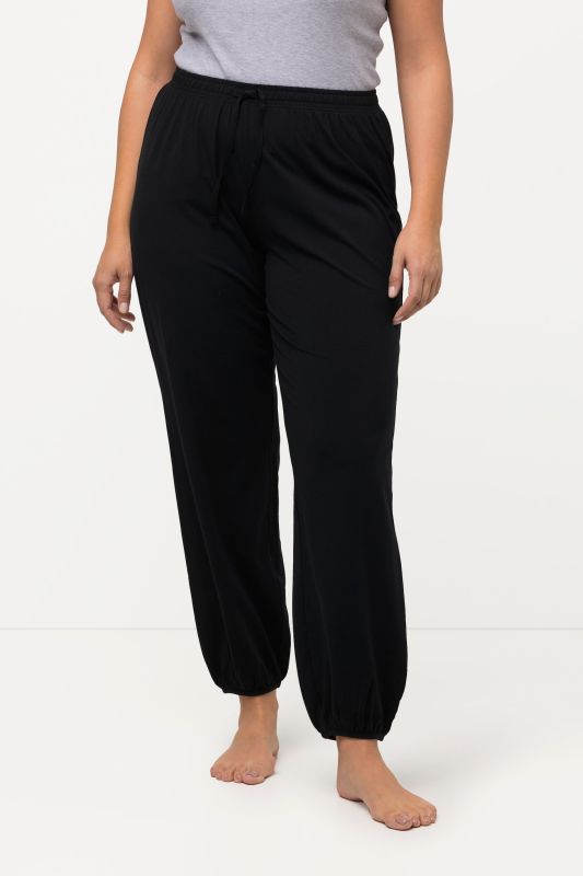 Pantalon de pyjama en modal mélangé, coupe droite et taille élastique
