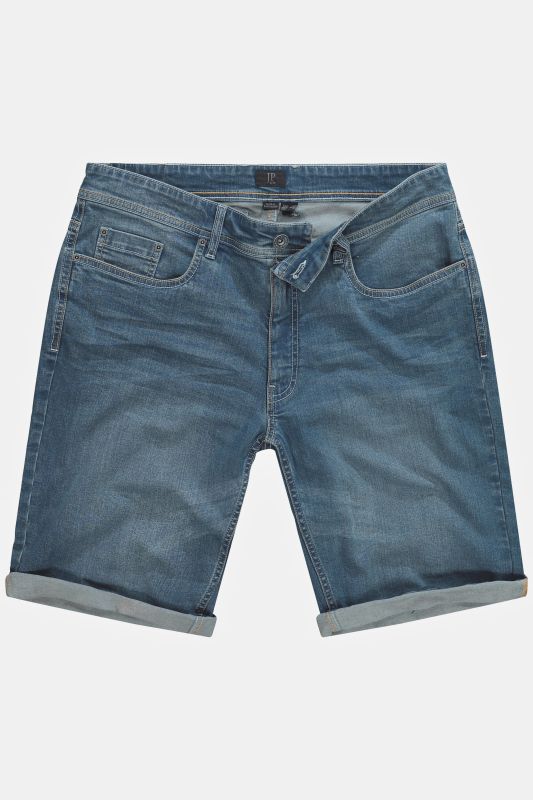 Bermuda ventre confort en jean. 5 poches. Matière ultra-stretch