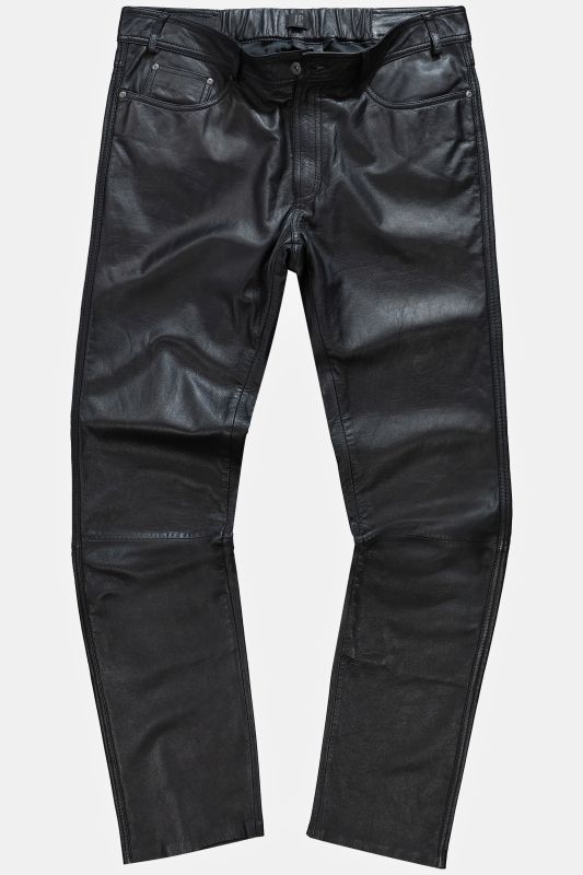 Pantalon en cuir nappa d'agneau de grande qualité, coupe Regular Fit 5 poches - jusqu'au 70