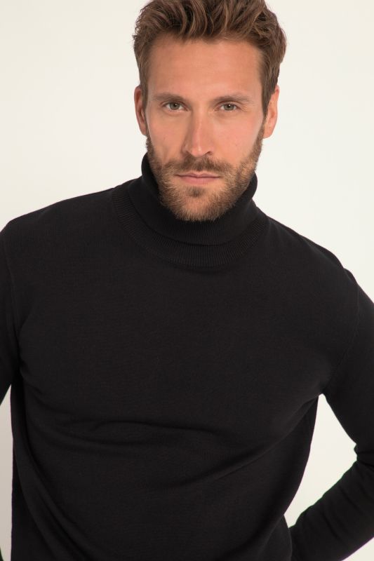 Pull à col roulé en maille fine