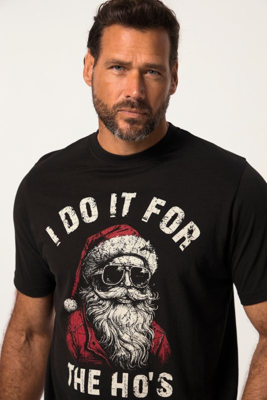 T-shirt  à manches courtes, col rond et imprimé de Noël