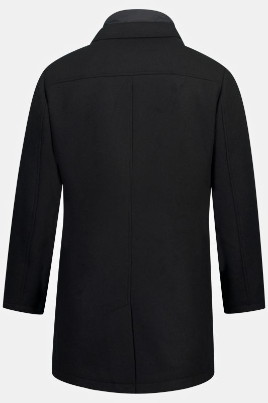 Manteau en laine mélangée, avec insert matelassé et col à revers. Jusqu'au 8 XL.