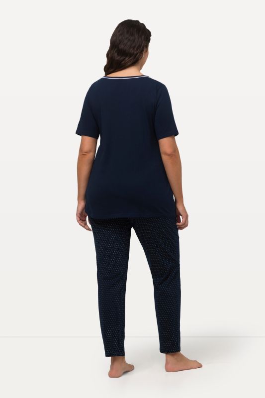 Pyjama deux pièces, pantalons à pois & T-shirt manches courtes