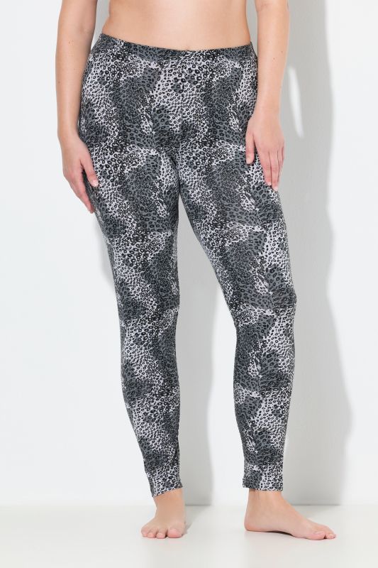 Legging à jambes étroites et taille élastique, motif léopard
