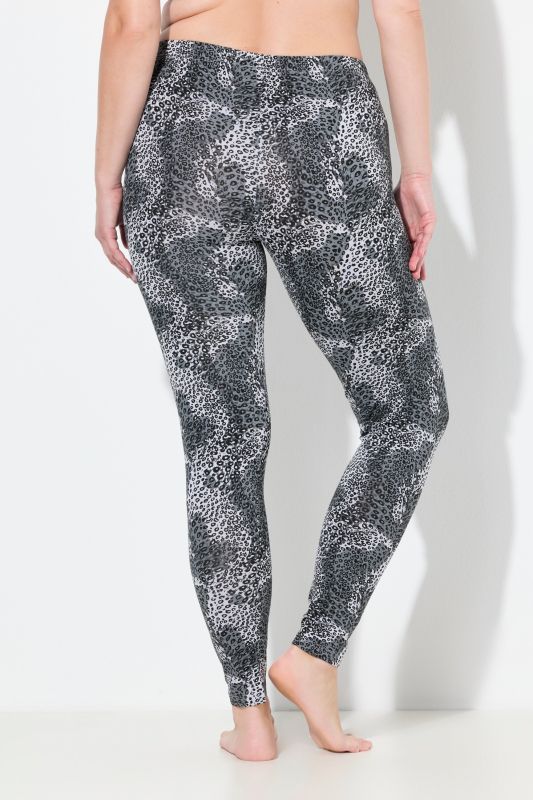 Legging à jambes étroites et taille élastique, motif léopard