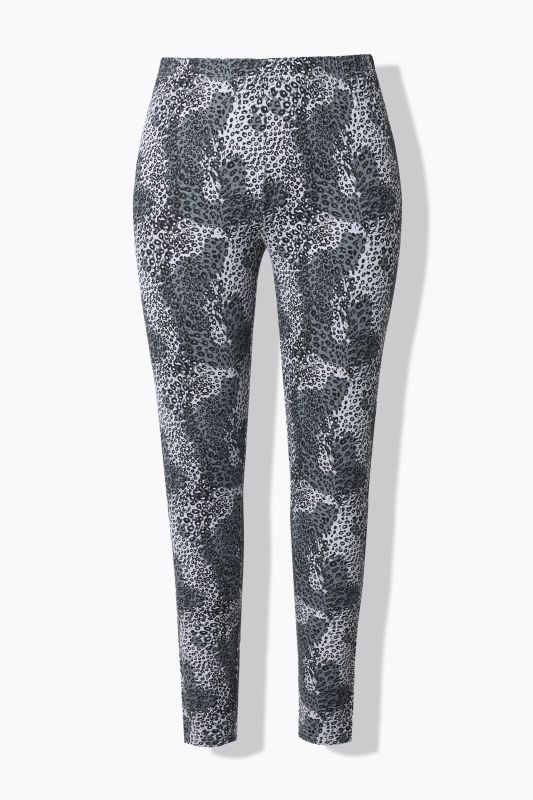 Legging à jambes étroites et taille élastique, motif léopard