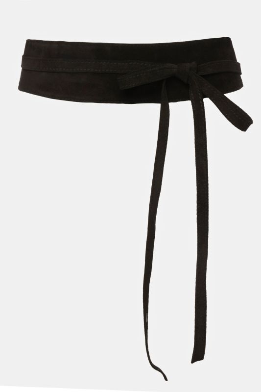 Ceinture à nouer en cuir suédé, taille unique