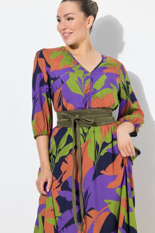 Ceinture à nouer en cuir suédé, taille unique