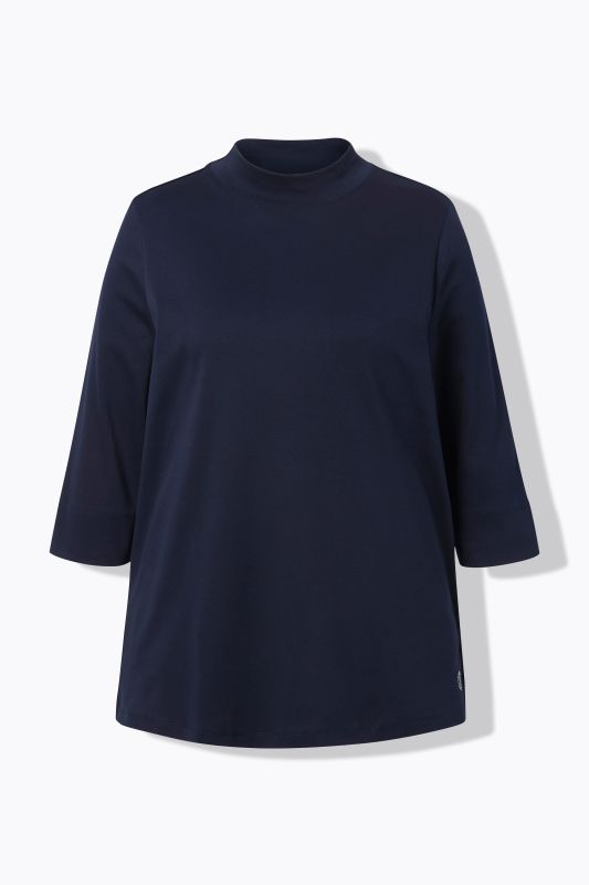 T-shirt à col montant et manches 3/4, coupe Classic