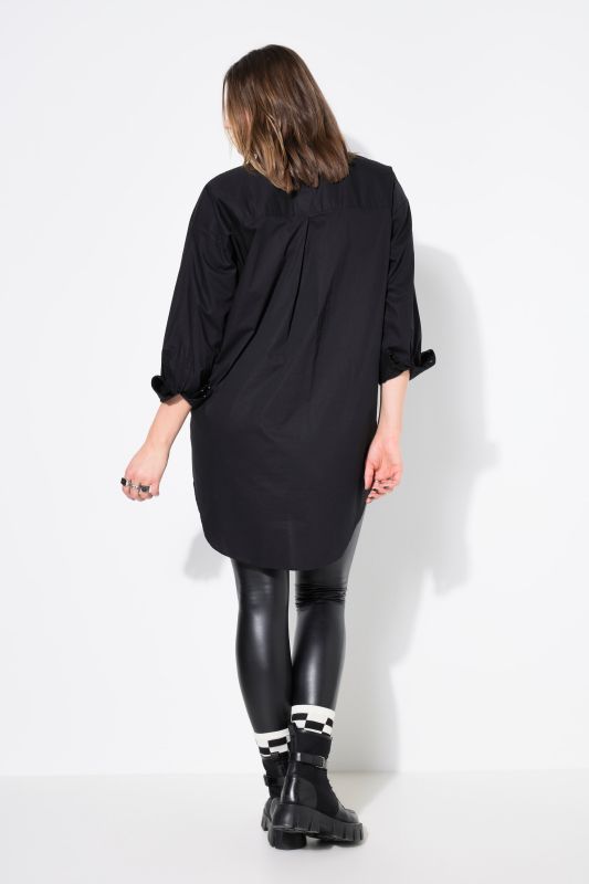 Chemisier oversized à patte de boutonnage et col de chemise